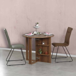 Hanah Home Mesa Plegable Extensible Nogal